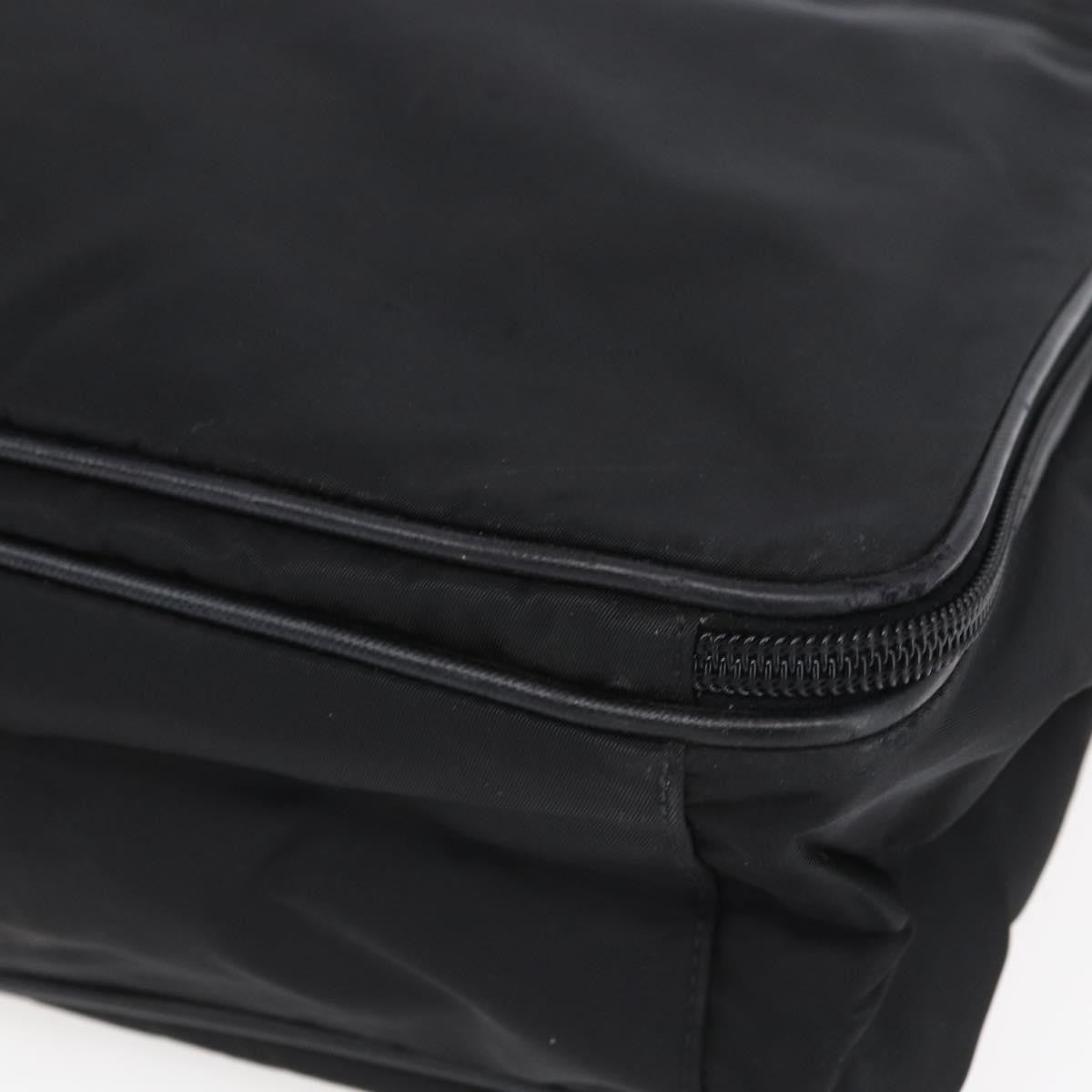 Prada Convertible Front Zip Briefcase Tessuto With Saffiano Leather Black Nylon Briefcase Bag