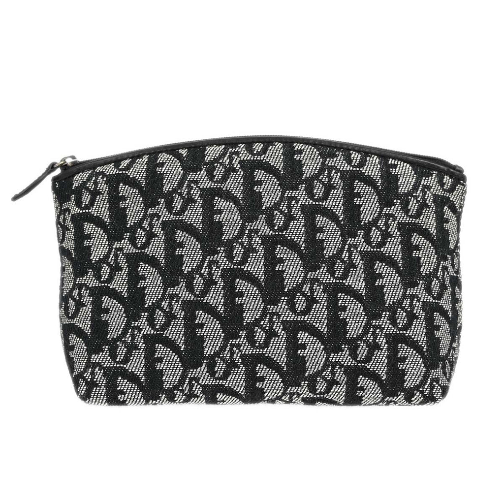 Christian Dior Vintage Trotter Pouch Diorissimo Canvas Gray Canvas Clutche & Pouche Bag (Pre-Owned)
