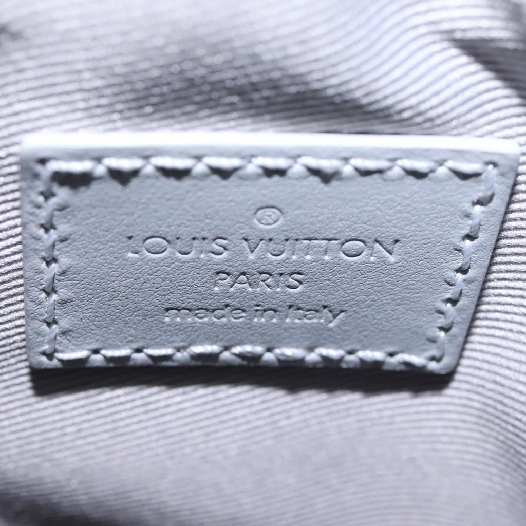 Louis Vuitton Chalk Nano Bag Limited Edition Logo Story Monogram Canvas Gray Canvas Clutche & Pouche Bag