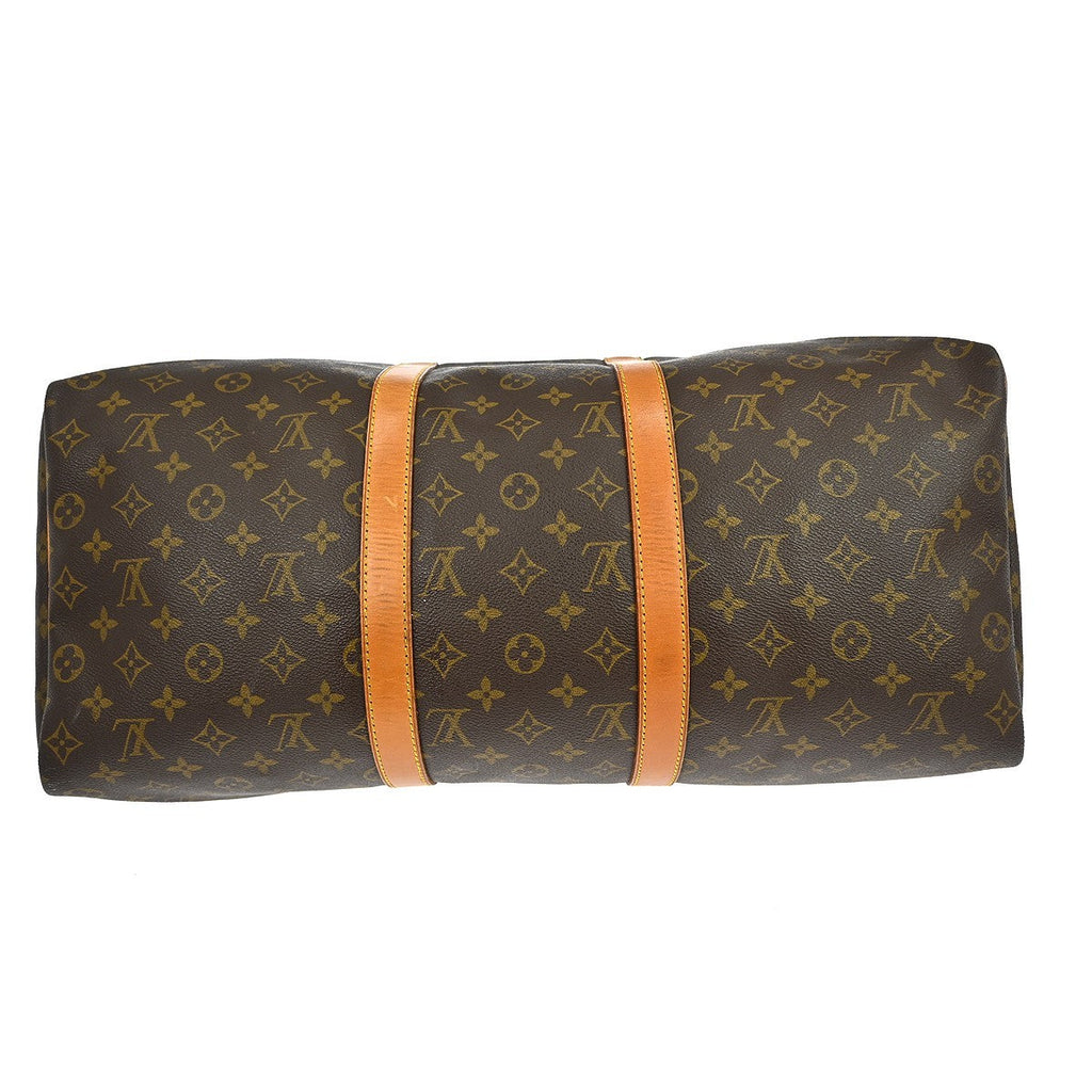 Louis Vuitton Keepall Bag Monogram Canvas Brown Canvas Travel Bag