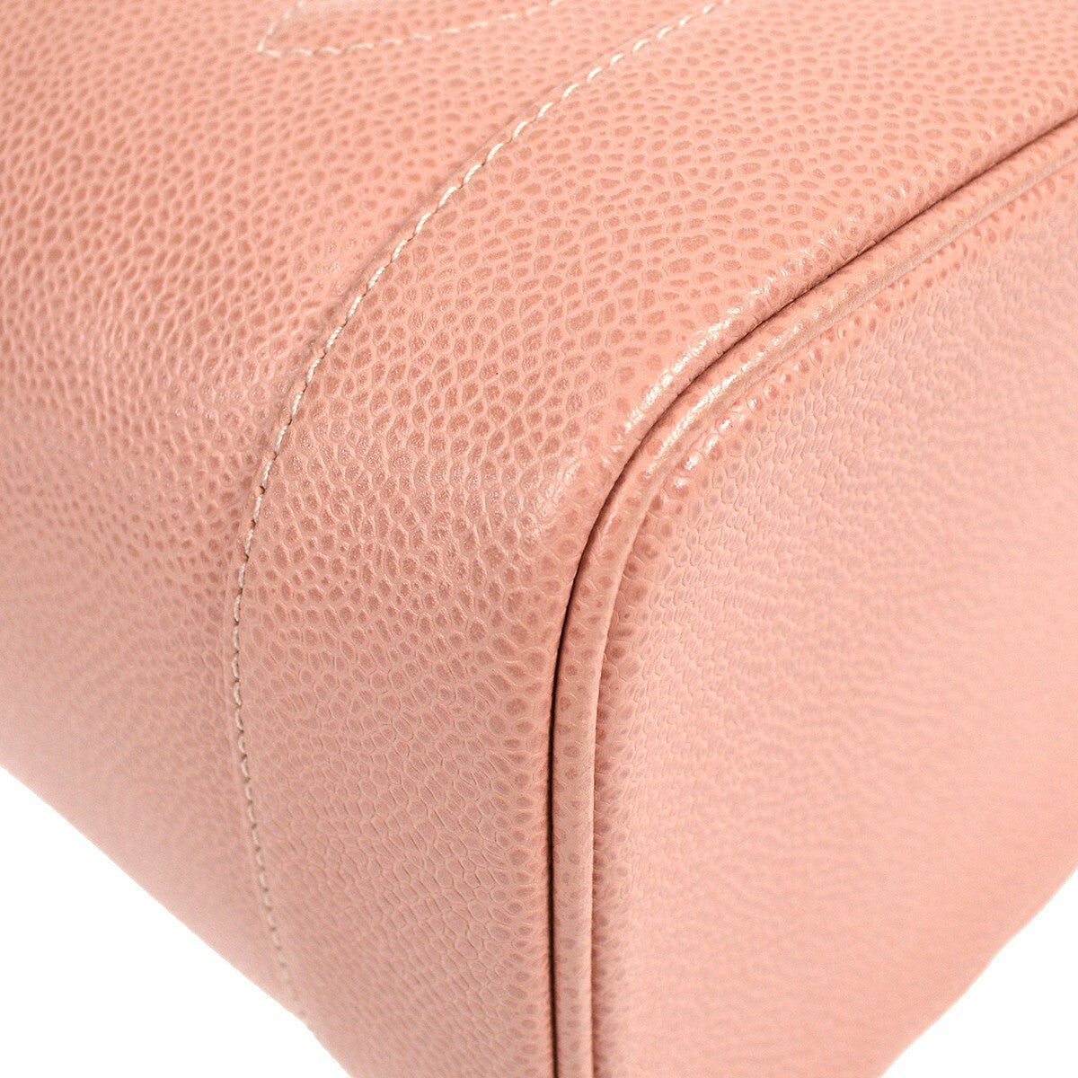 Chanel Vintage Timeless Cosmetic Case Caviar Pink Leather Clutche & Pouche Bag