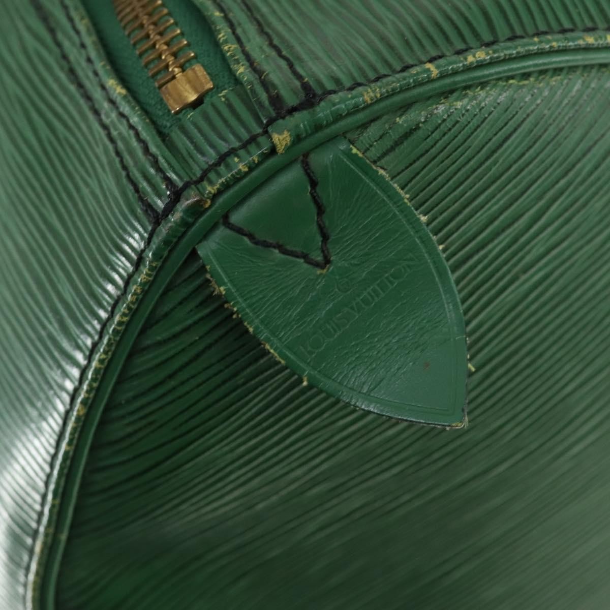 Louis Vuitton Keepall Bag Epi Leather Green Leather Travel Bag