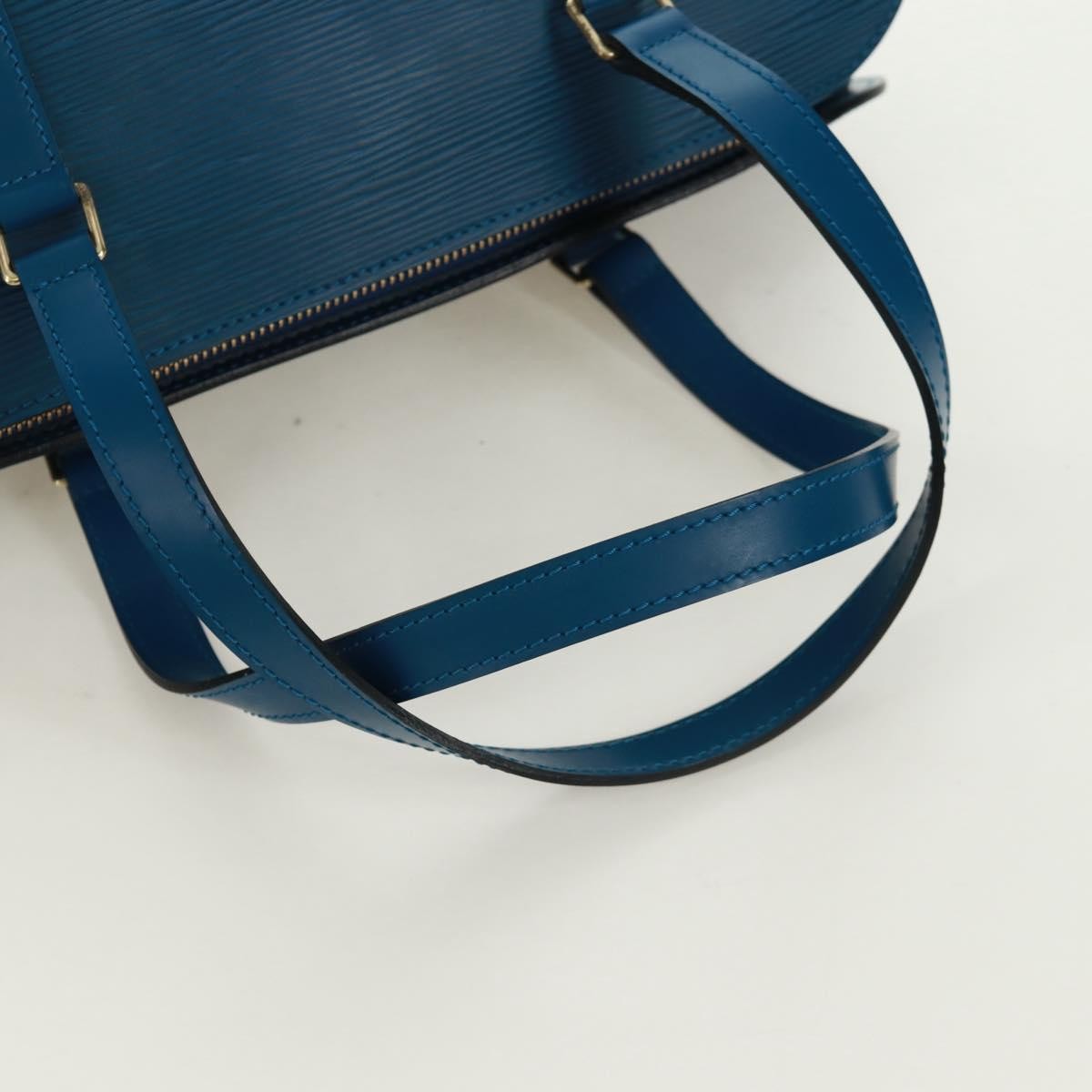 Louis Vuitton Soufflot Handbag Epi Leather Blue Leather Shoulder Bag