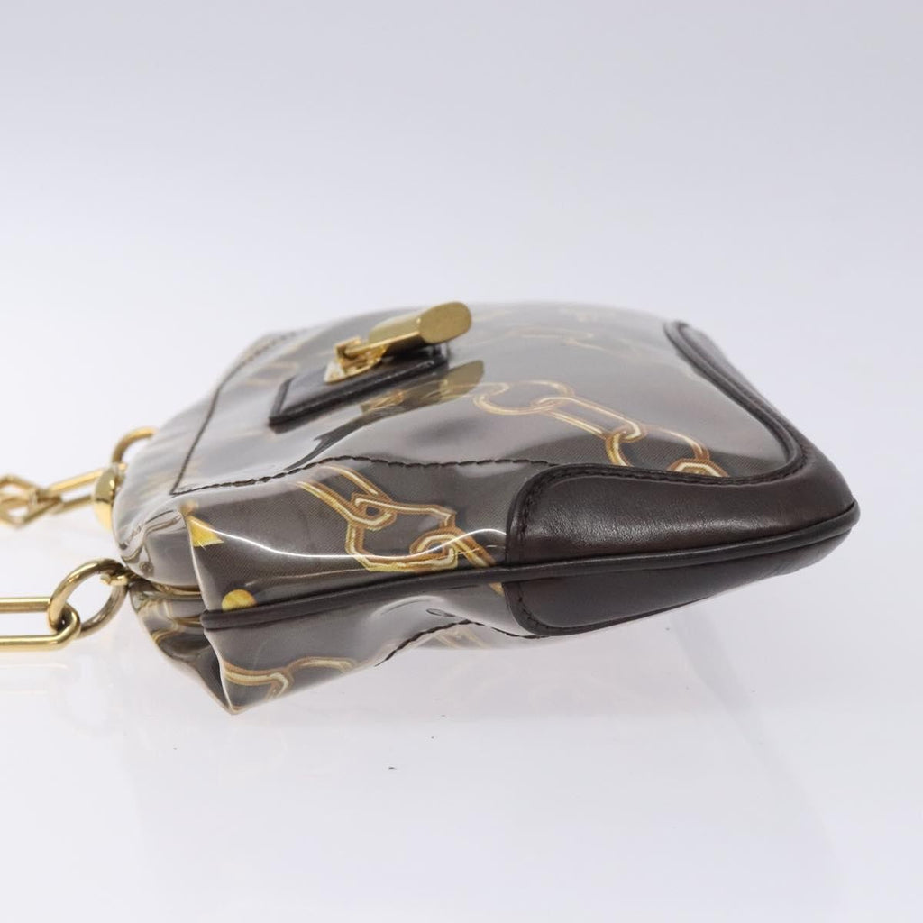 Louis Vuitton Charms Pochette Pvc Over Printed Silk Brown Canvas Clutche & Pouche Bag
