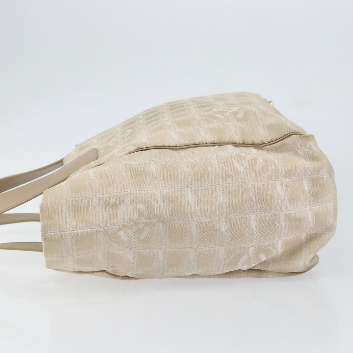 Chanel Travel Line Tote Nylon Beige Nylon Tote Bag Bag