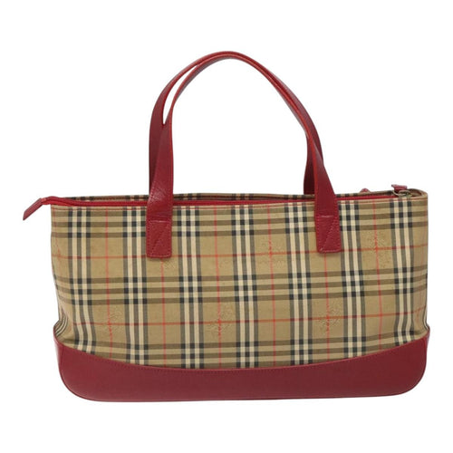 Burberry Nova Check Handbag Nova Check Canvas And Leather Beige Canvas Handbag
