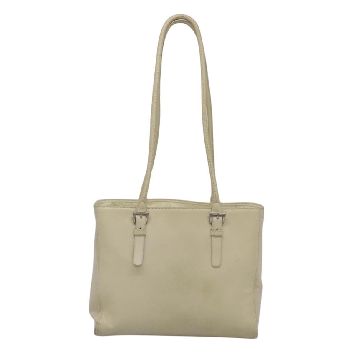 Prada Vintage Shoulder Bag Nylon And Leather White Leather Shoulder Bag Bag