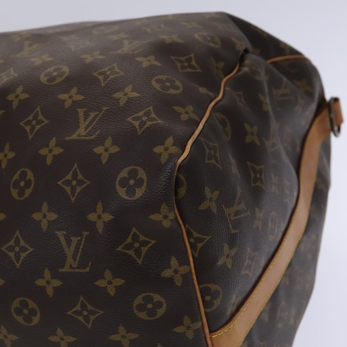 Louis Vuitton Keepall Bandouliere Bag Monogram Canvas Brown Canvas Travel Bag