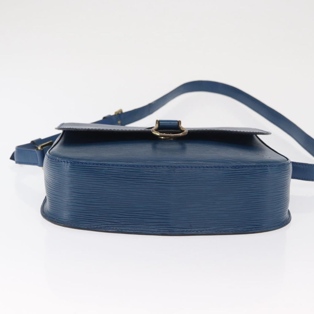 Louis Vuitton Saint Cloud Handbag Epi Leather Blue Leather Shoulder Bag