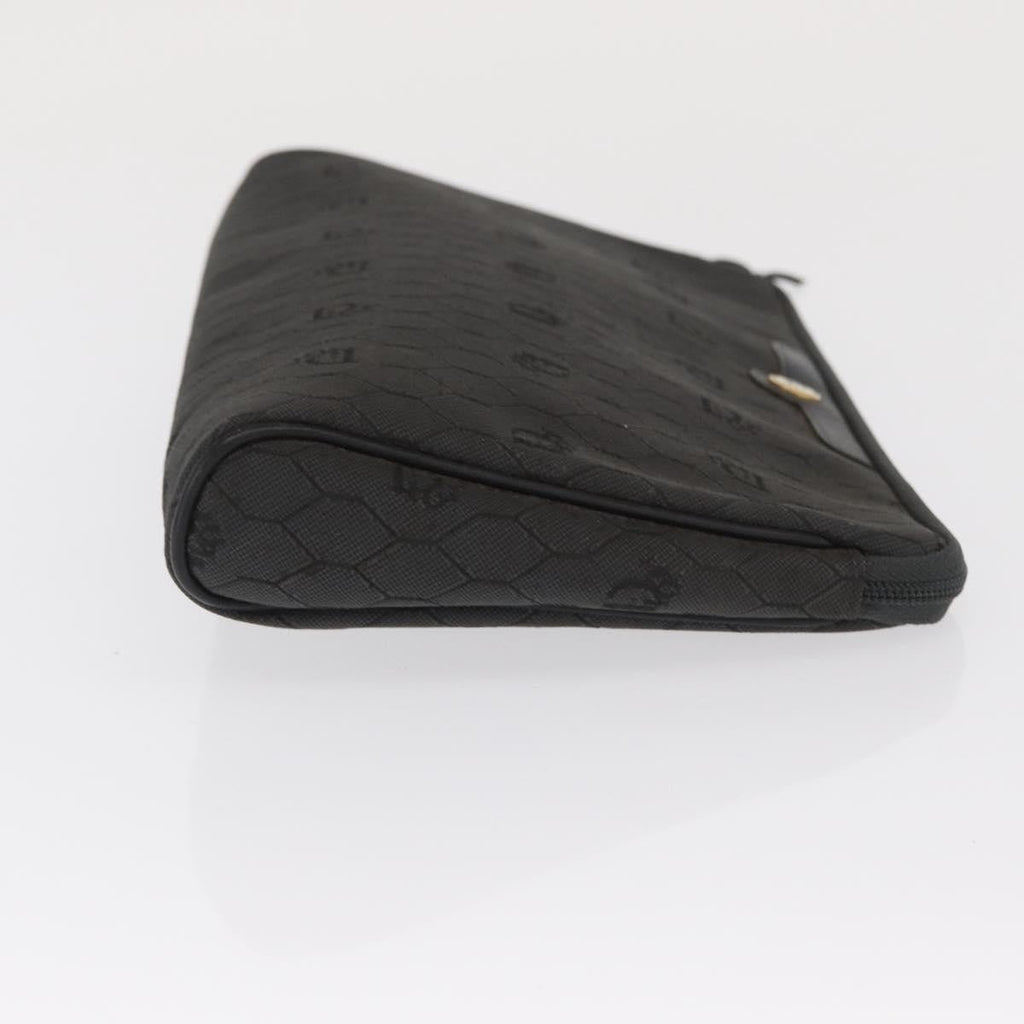 Christian Dior Vintage Honeycomb Clutch Canvas Black Canvas Clutche & Pouche Bag (Pre-Owned)