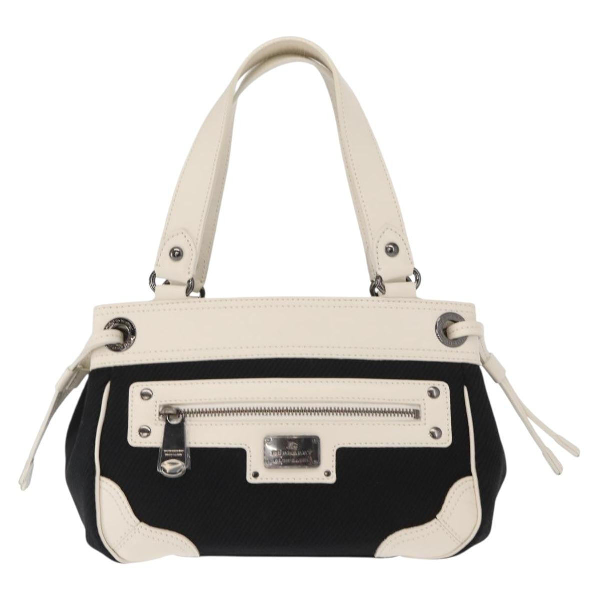 Burberry Vintage Handbag Canvas Black Canvas Handbag