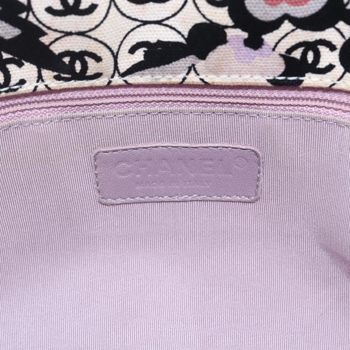 Chanel Vintage Floral Tote Canvas Beige Canvas Tote Bag Bag