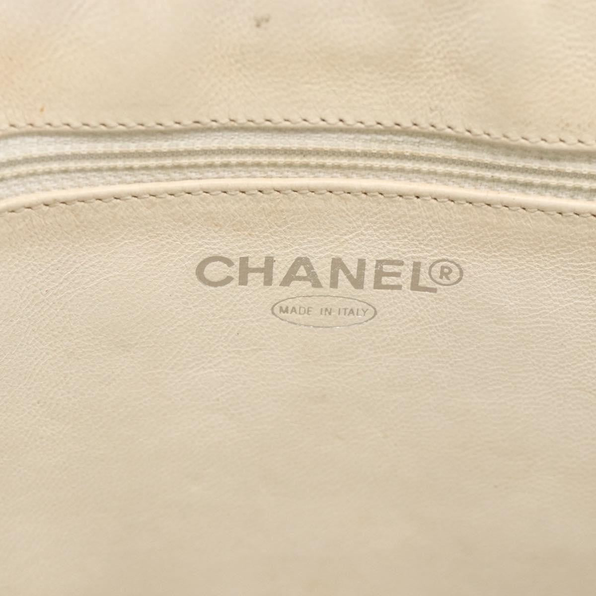 Chanel Chocolate Bar Shopping Tote Quilted Patent Beige Patent_Leather Shoulder Bag Bag