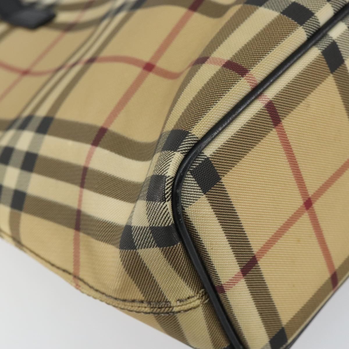Burberry Nova Check Tote Canvas Check Pattern Beige Canvas Tote Bag
