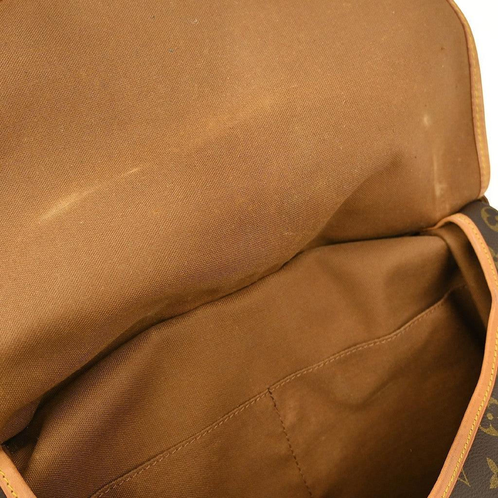 Louis Vuitton Saumur Handbag Monogram Canvas Brown Canvas Shoulder Bag