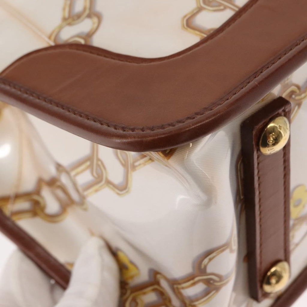 Louis Vuitton Charms Cabas Pvc Over Printed Silk Brown Canvas Handbag