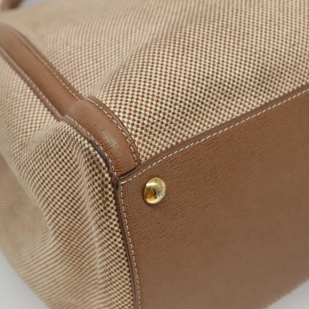Fendi 2Jours Bag Canvas Beige Canvas Tote Bag Bag