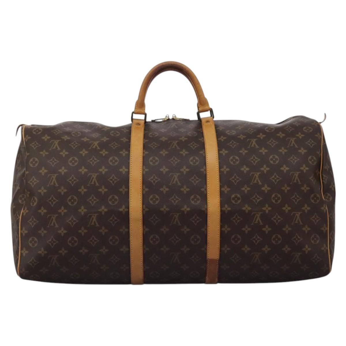 Louis Vuitton Keepall Bag Monogram Canvas Brown Canvas Travel Bag