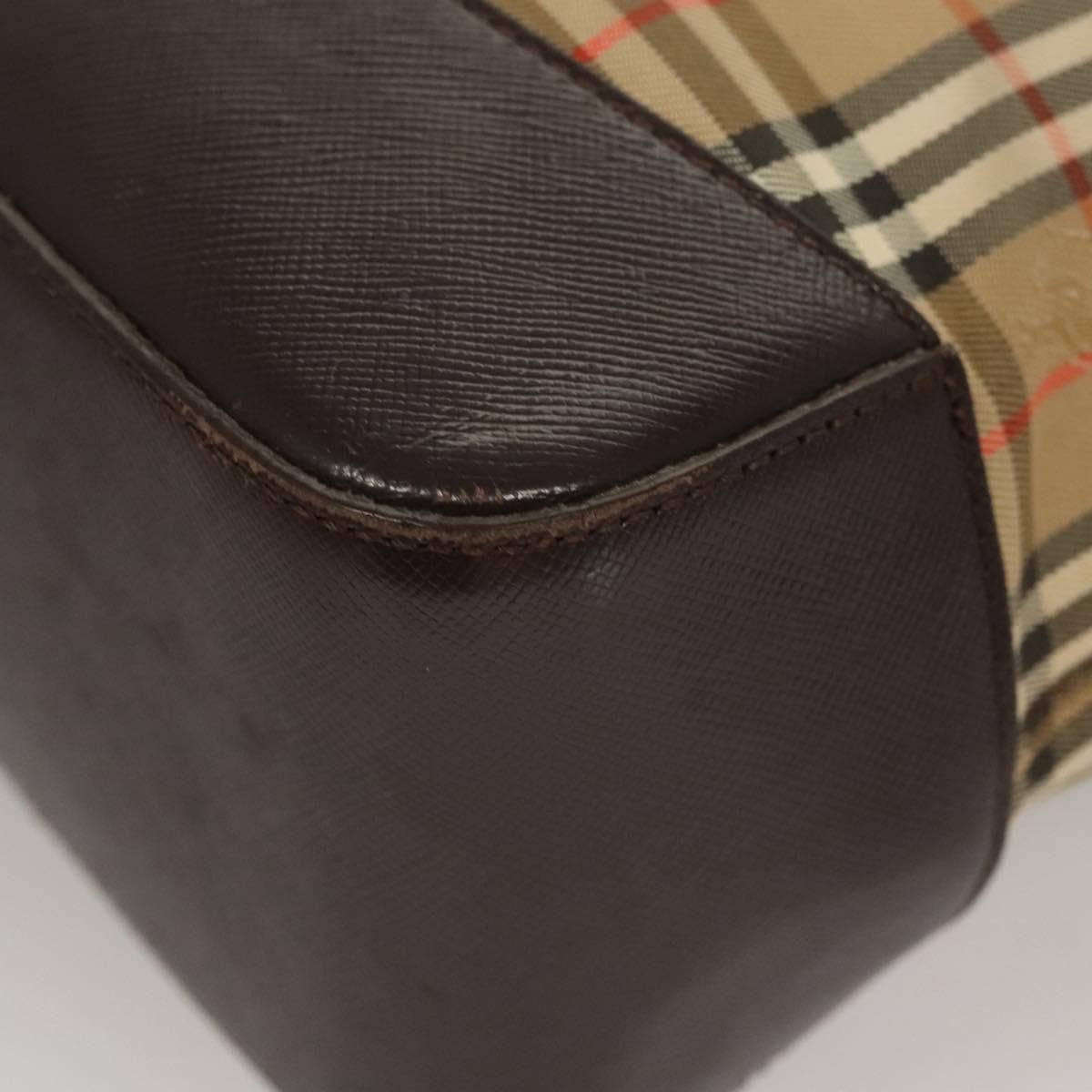 Burberry Nova Check Tote Canvas And Leather Beige Canvas Tote Bag