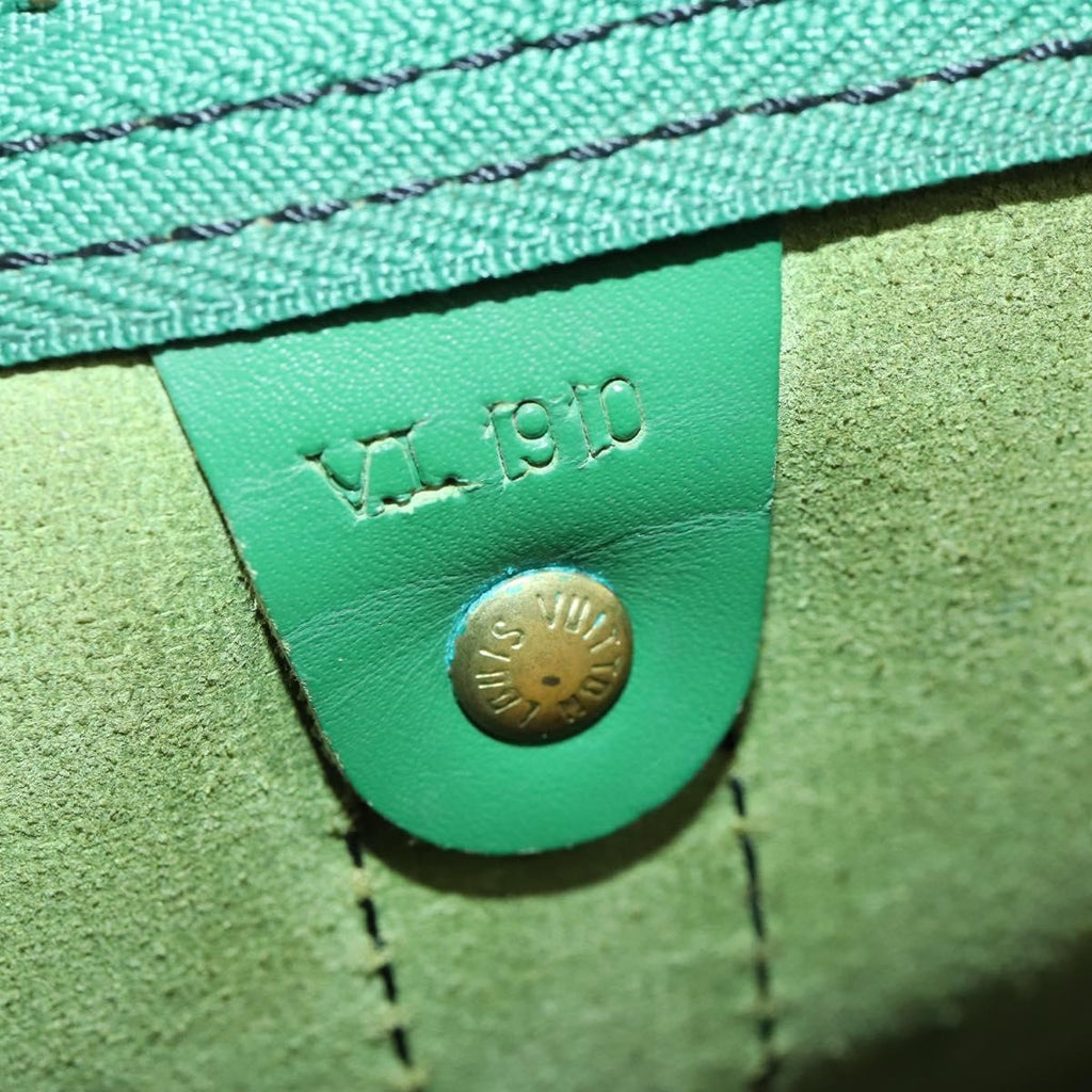 Louis Vuitton Keepall Bag Epi Leather Green Leather Travel Bag