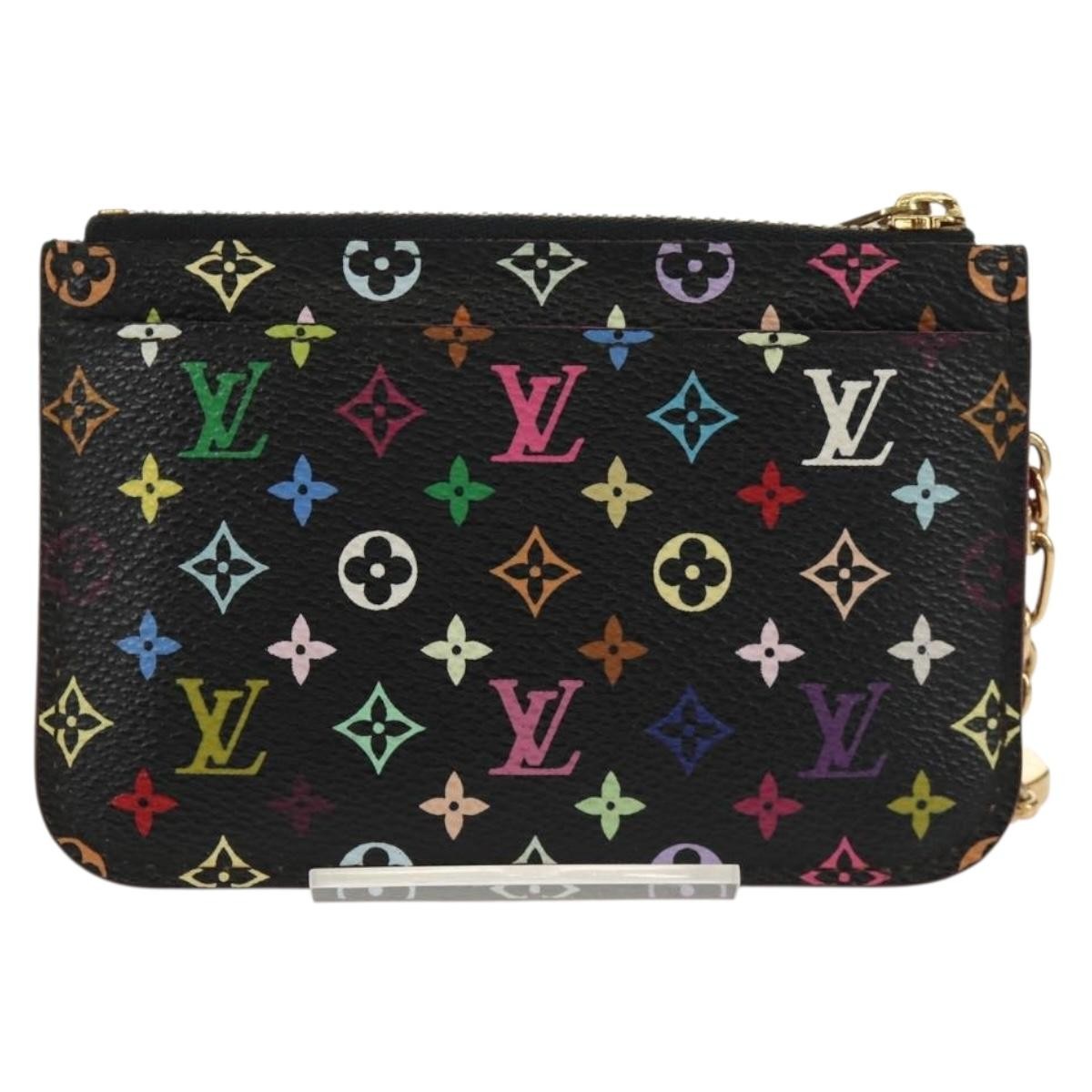 Louis Vuitton Pochette Clés Nm Monogram Multicolor Canvas Black Canvas Wallets Accessory