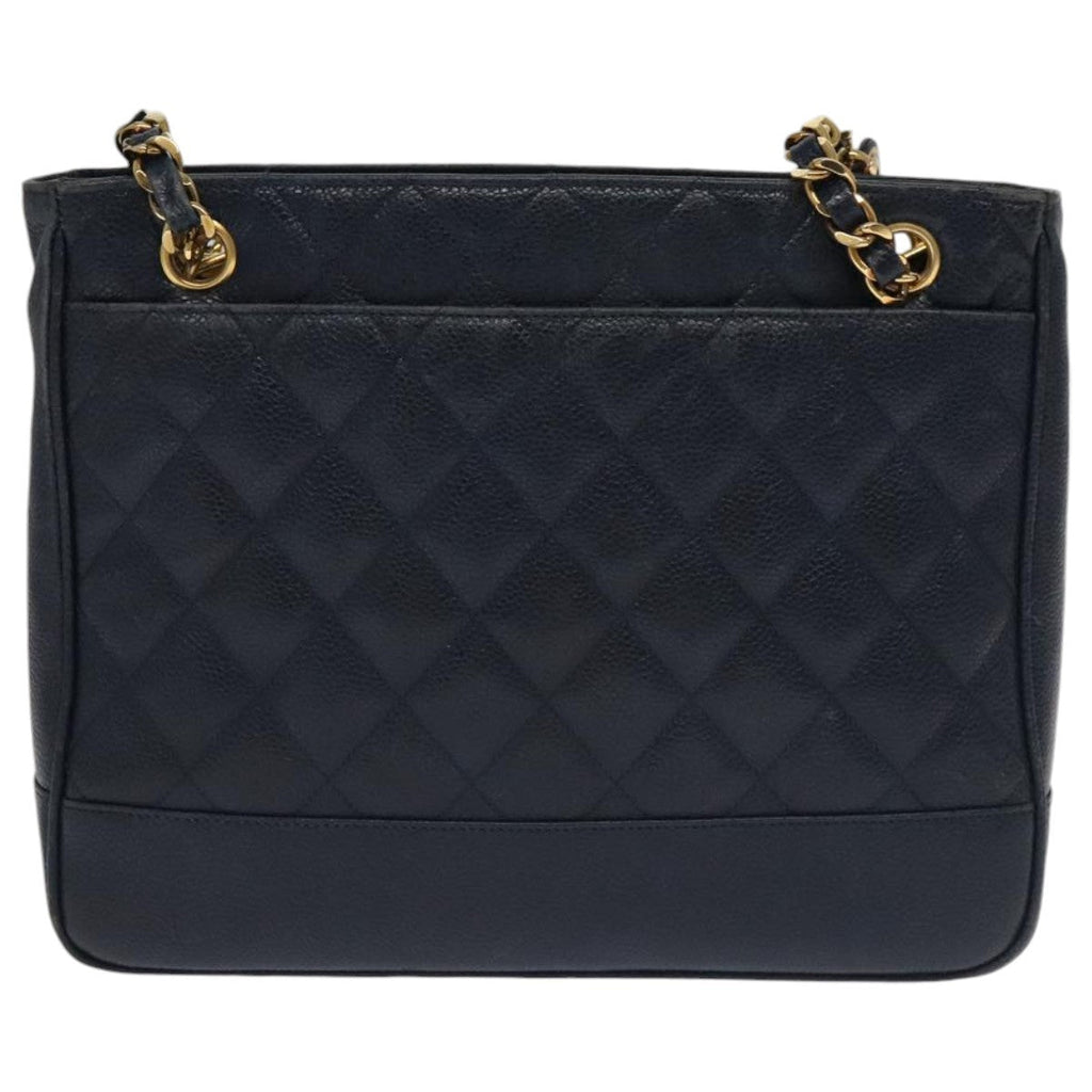 Chanel Vintage Shoulder Bag Leather Navy Leather Shoulder Bag Bag