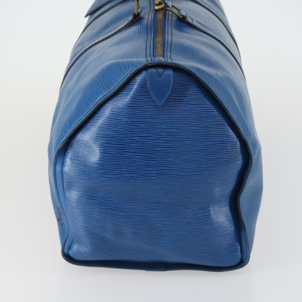 Louis Vuitton Keepall Bag Epi Leather Blue Leather Travel Bag