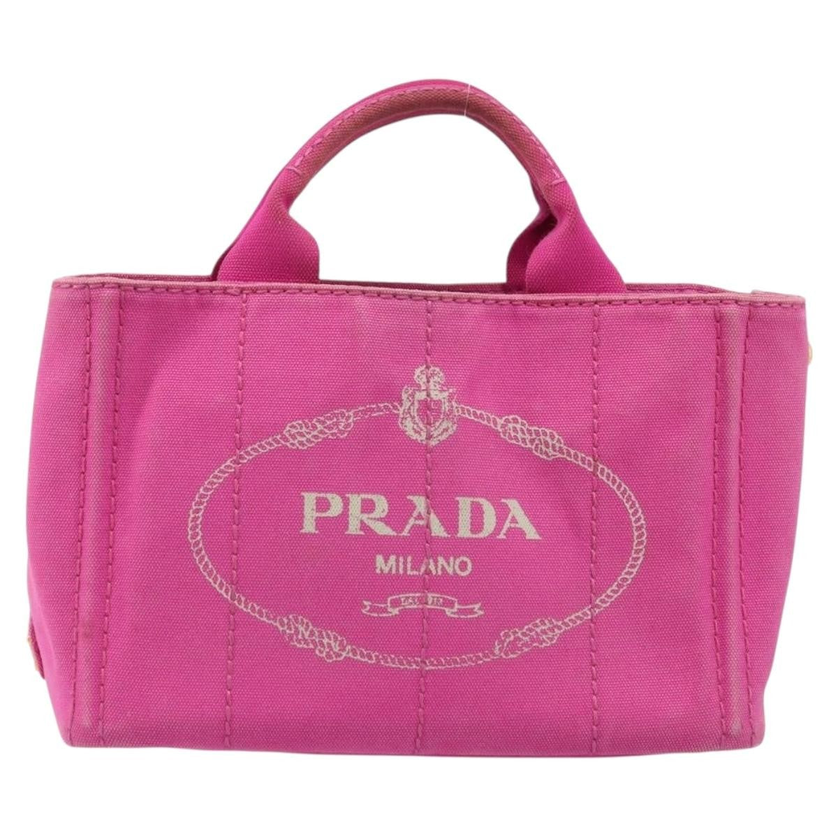 Prada Canapa Tote Canvas Pink Canvas Tote Bag Bag