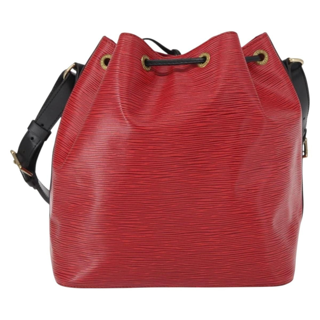 Louis Vuitton Bicolor Petit Noe Handbag Epi Leather Red Leather Shoulder Bag