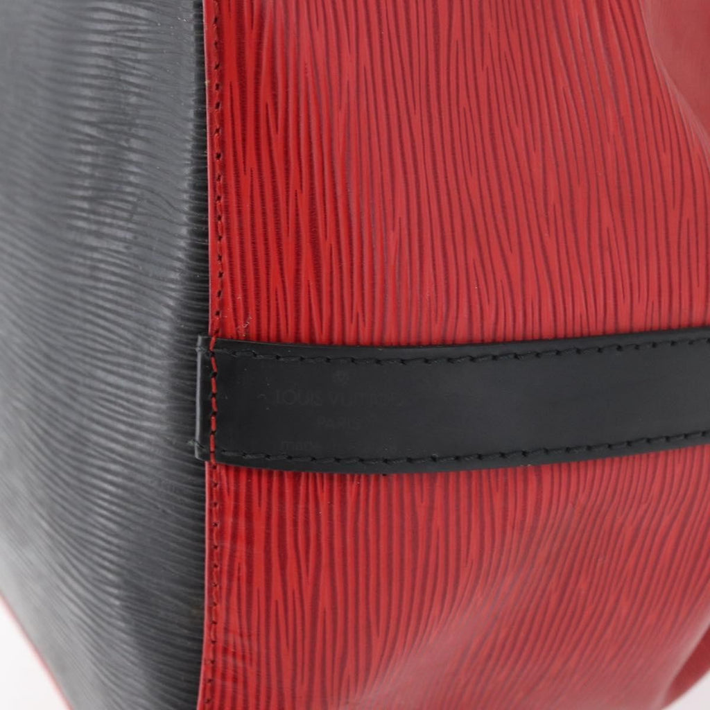 Louis Vuitton Bicolor Petit Noe Handbag Epi Leather Red Leather Shoulder Bag