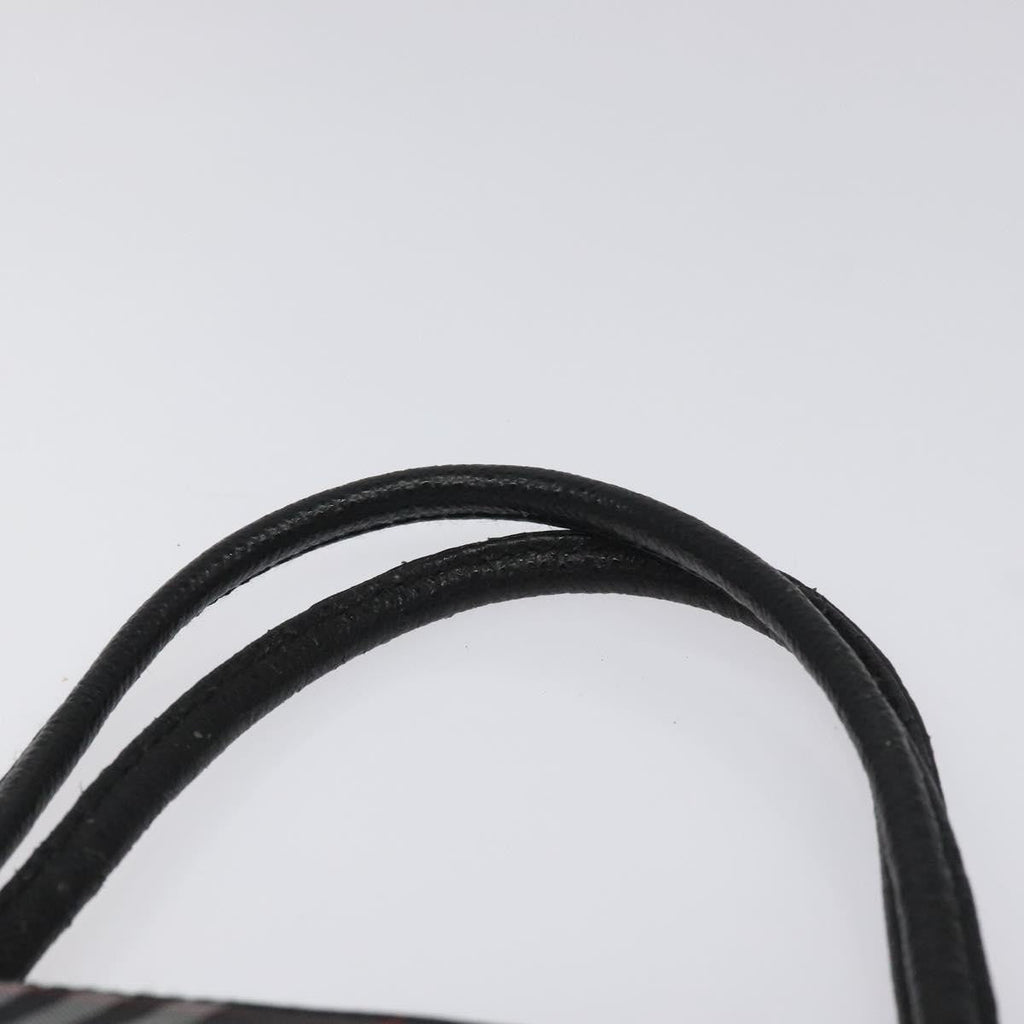 Burberry Nova Check Tote Nylon Black Nylon Handbag