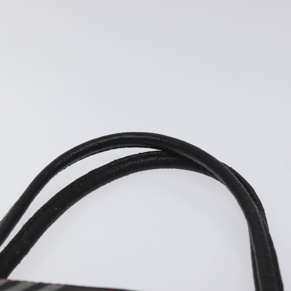 Burberry Nova Check Tote Nylon Black Nylon Handbag