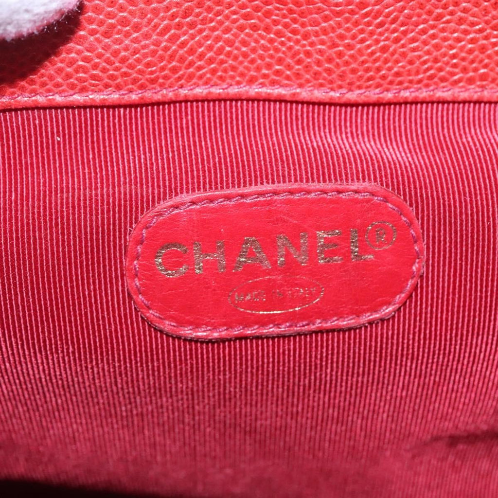 Chanel Vintage Backpack Caviar Red Leather Backpack Bag