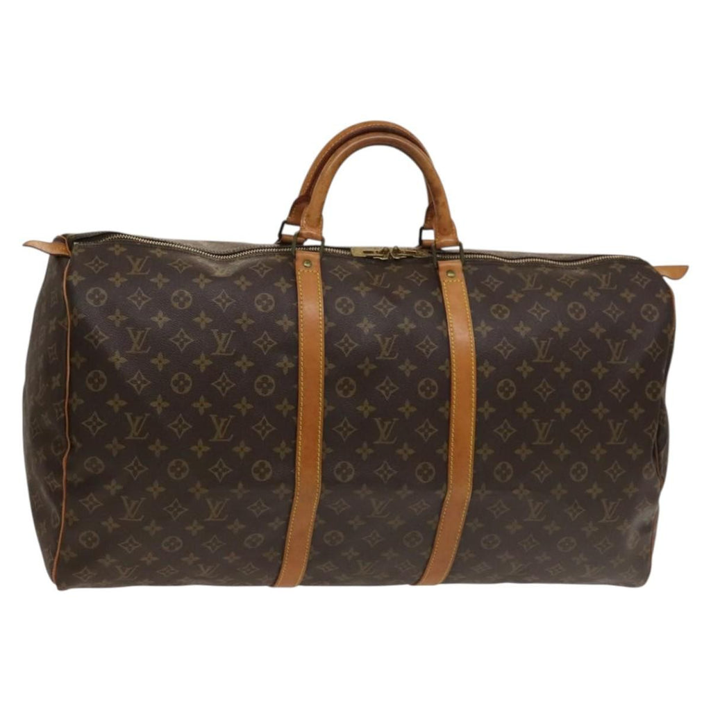 Louis Vuitton Keepall Bag Monogram Canvas Brown Canvas Travel Bag
