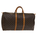 Louis Vuitton Keepall Bag Monogram Canvas Brown Canvas Travel Bag