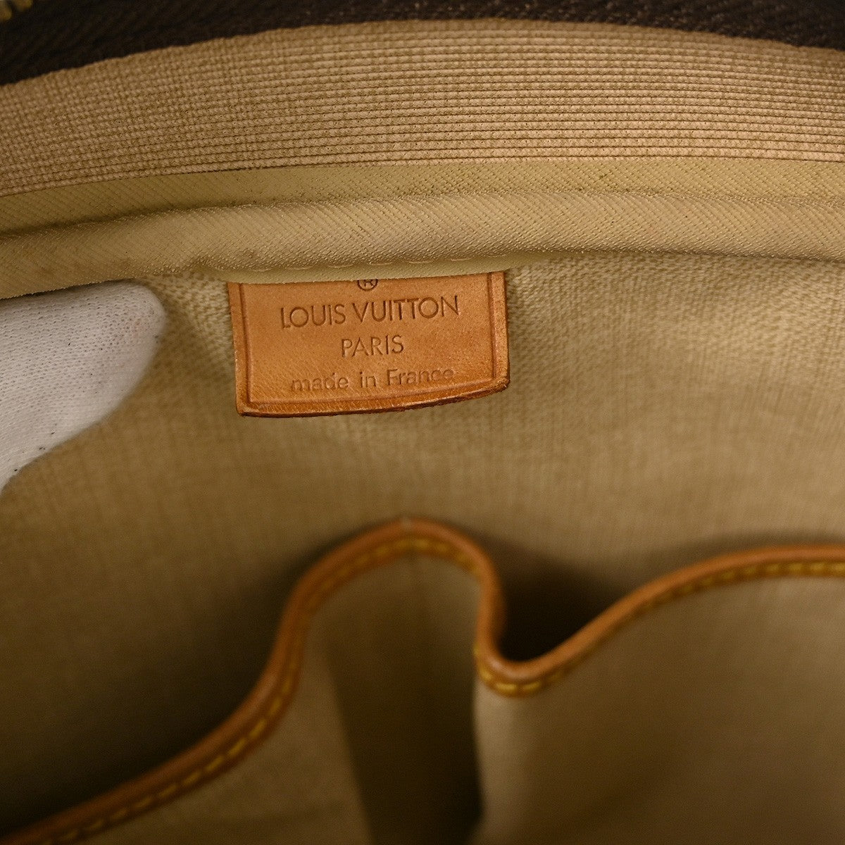 Louis Vuitton Deauville Handbag Monogram Canvas Brown Canvas Handbag