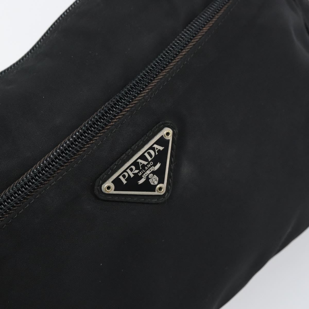 Prada Front Zip Messenger Bag Tessuto Black Nylon Shoulder Bag Bag
