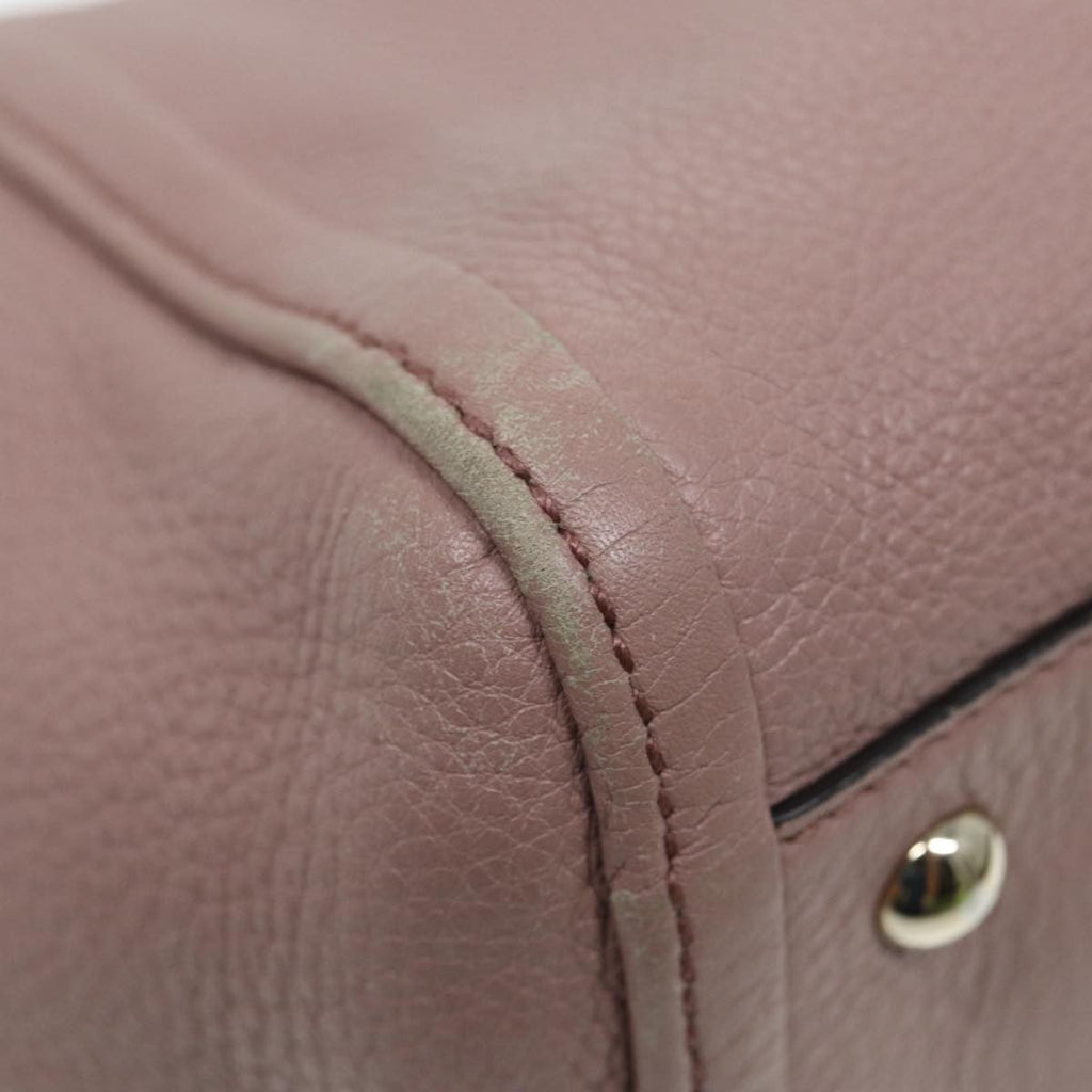 Gucci Soho Convertible Shoulder Bag Leather Pink Leather Tote Bag Bag (Pre-Owned)