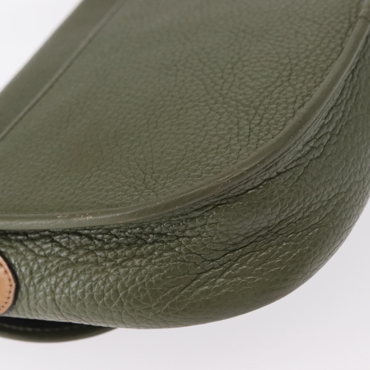 Christian Dior Vintage Shoulder Bag Leather Green Leather Shoulder Bag Bag (Pre-Owned)