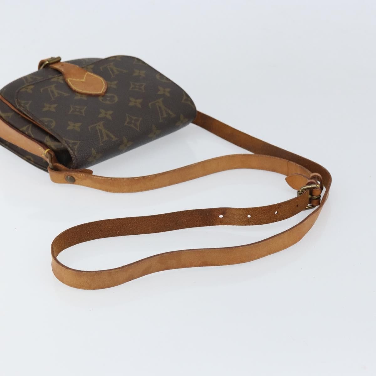 Louis Vuitton Cartouchiere Handbag Monogram Canvas Brown Canvas Shoulder Bag