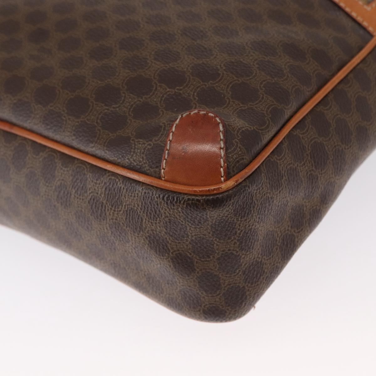 Celine Vintage Macadam Shoulder Bag Canvas And Leather Brown Pvc Shoulder Bag Bag