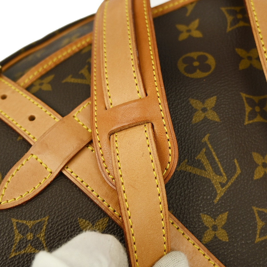 Louis Vuitton Saumur Handbag Monogram Canvas Brown Canvas Shoulder Bag