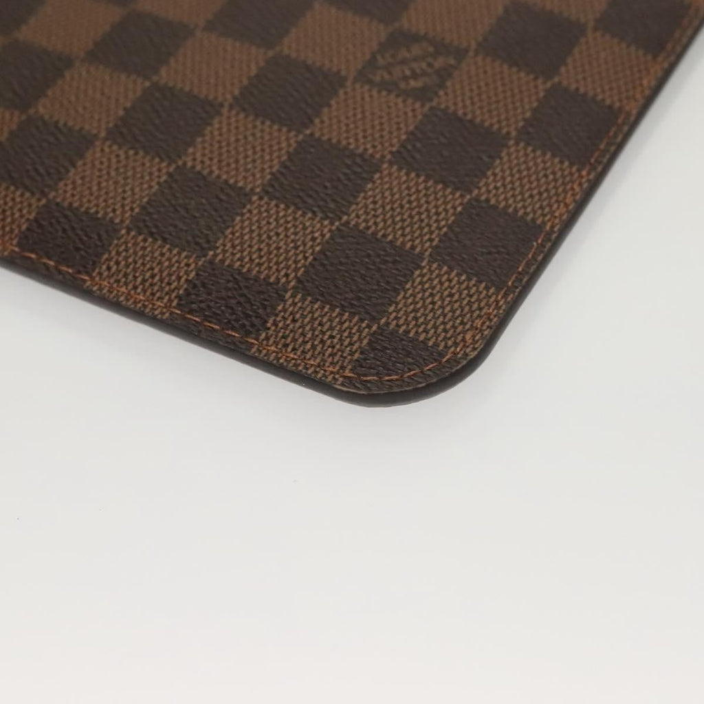 Louis Vuitton Neverfull Pochette Damier Brown Canvas Bag