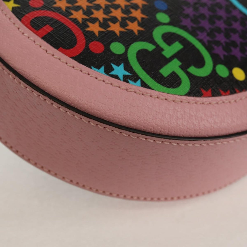 Gucci Round Shoulder Bag Psychedelic Print Gg Coated Canvas Multicolour Canvas Shoulder Bag Bag (Pre-Owned)
