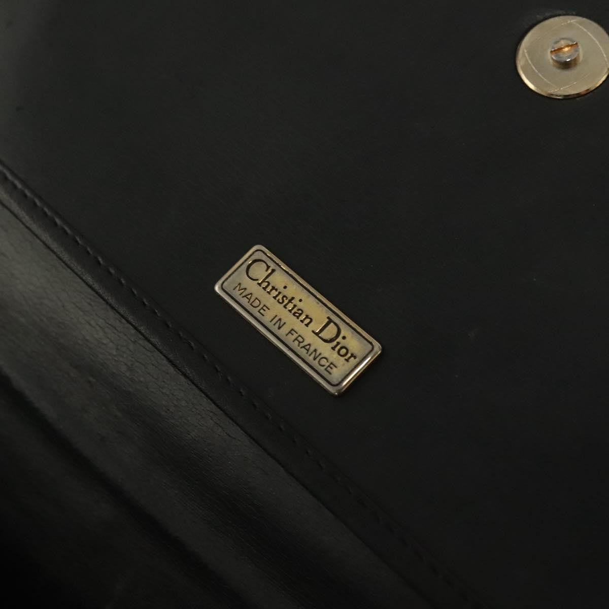 Christian Dior Vintage Trotter Crossbody Bag Leather Black Leather Clutche & Pouche Bag (Pre-Owned)