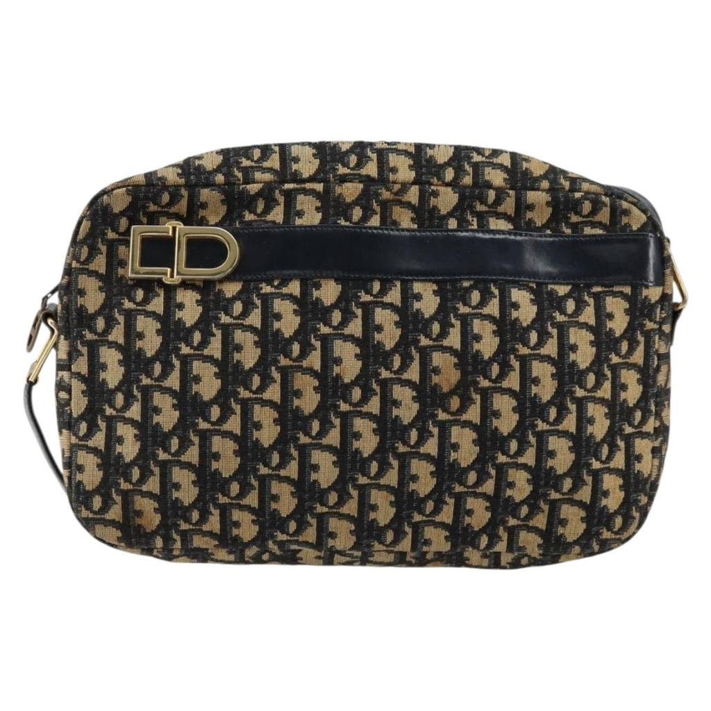Christian Dior Vintage Cd Trotter Shoulder Bag Canvas Navy Canvas Shoulder Bag Bag (Pre-Owned)