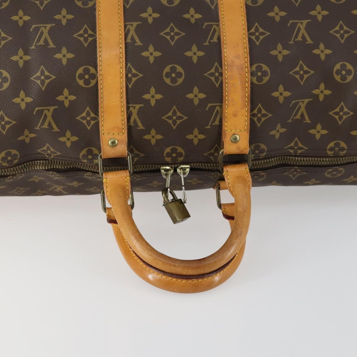 Louis Vuitton Keepall Bag Monogram Canvas Brown Canvas Travel Bag