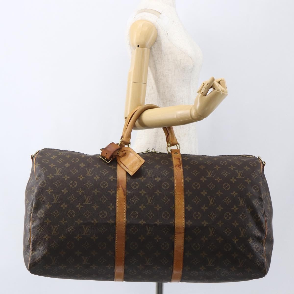 Louis Vuitton Keepall Bag Monogram Canvas Brown Canvas Travel Bag