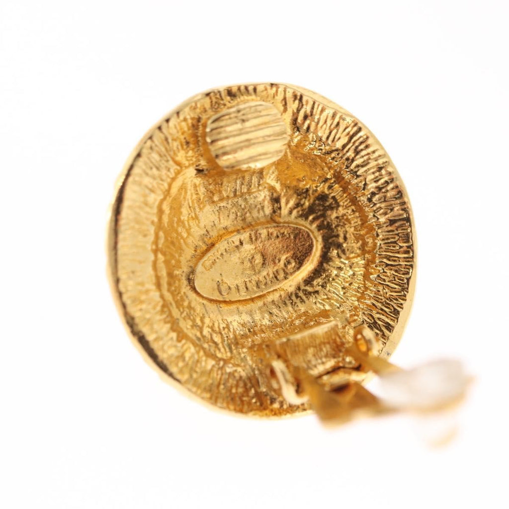 Chanel Vintage 31 Rue Cambon Round Clip-On Earrings Metal Gold Metal Earrings Jewelry