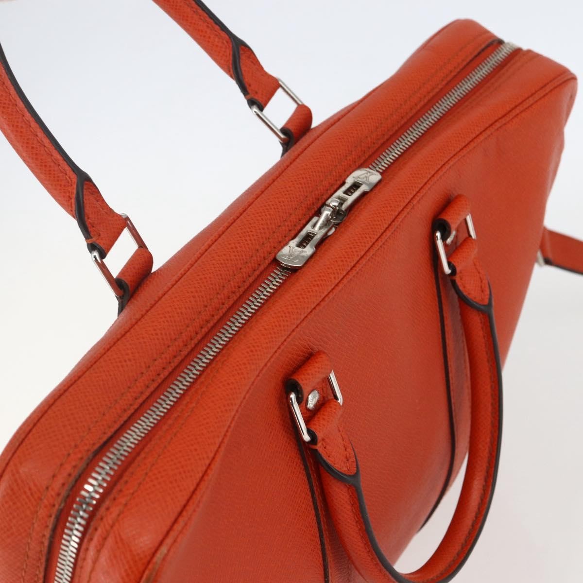 Louis Vuitton Porte-Documents Voyage Briefcase Taiga Leather Orange Leather Briefcase Bag